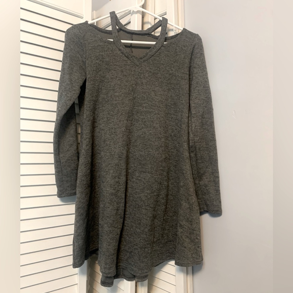 Grey sweater dress
